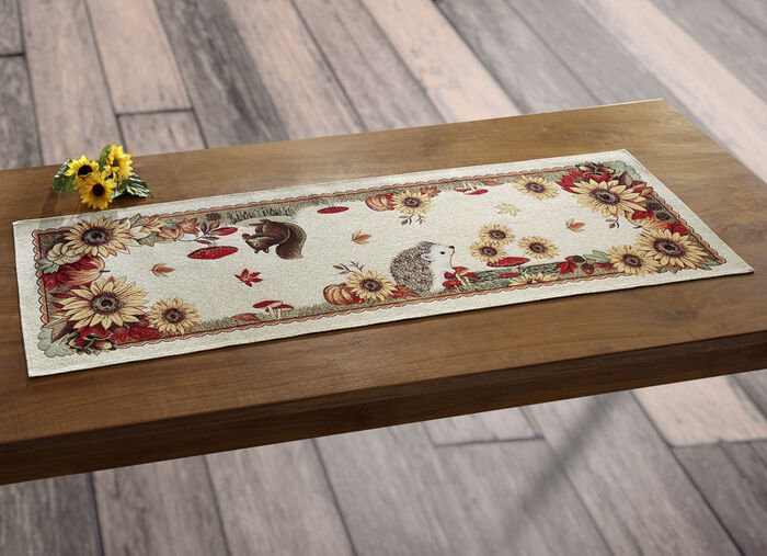 Tisch- und Raumdekoration aus Gobelin CREME