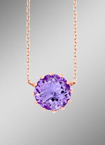 Funkelnde Halskette mit echt Amethyst 