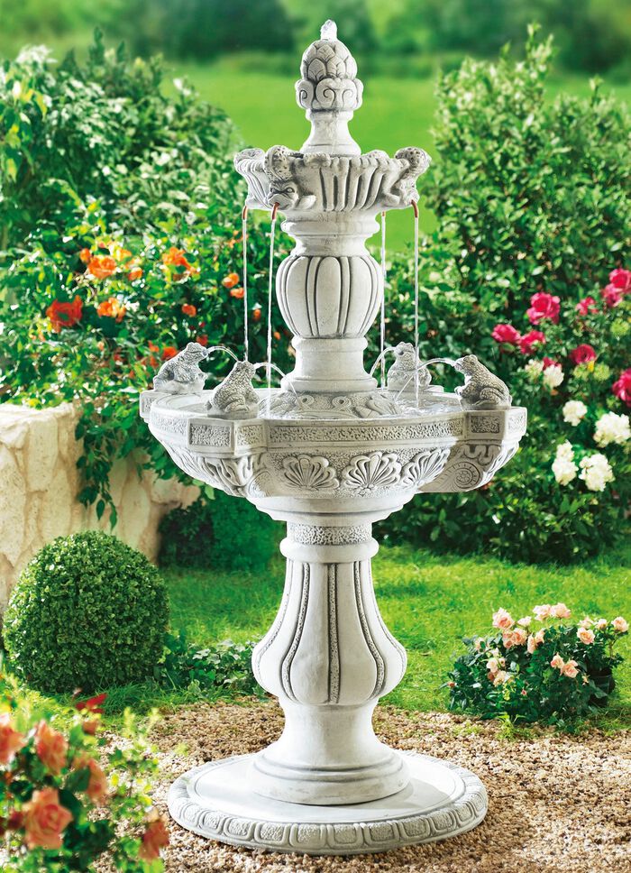 Au&szlig;enbrunnen aus echtem Steinguss 