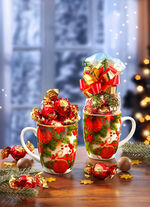 Porzellan-Tassen mit s&uuml;&szlig;er F&uuml;llung, 2er-Set 