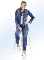 Kn&ouml;chellange Jeans in 5-Pocket-Form JEANSBLAU