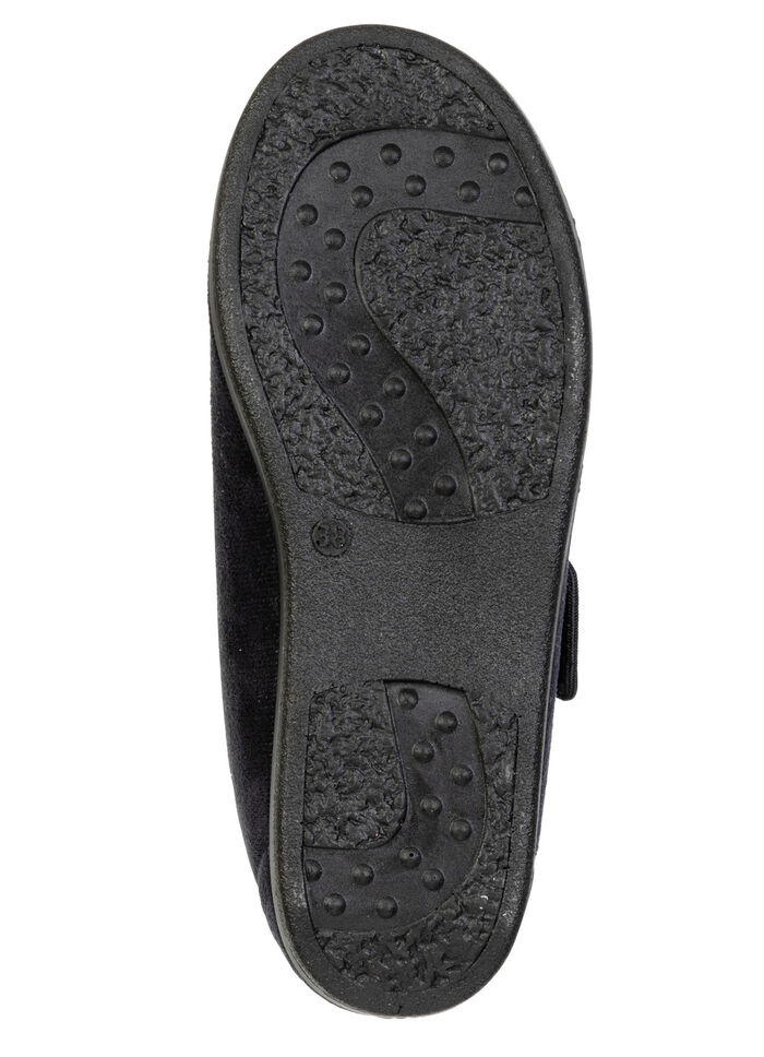 Bequeme Damen-Klettschuhe, Weite H, mit herausnehmbarem Fußbett SCHWARZ