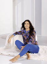 Schlafanzug mit Bündchenabschlüssen  