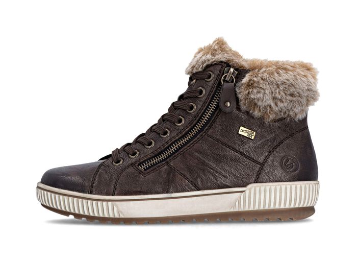Remonte, gef&uuml;tterte Damen-Boots, Winterschuhe, Weite G, mit herausnehmbarem Fu&szlig;bett DUNKELBRAUN