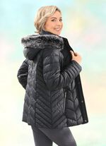 Jacke mit abnehmbarer Kapuze SCHWARZ