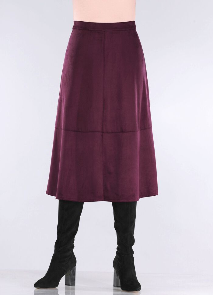 Samtweicher Rock in Wildleder-Optik 