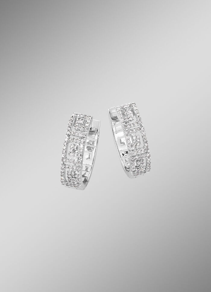 Strahlende Creolen mit Diamanten 