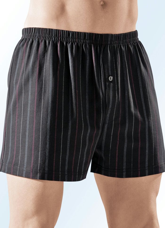 Viererpack Boxershorts aus Feinjersey, gestreift 