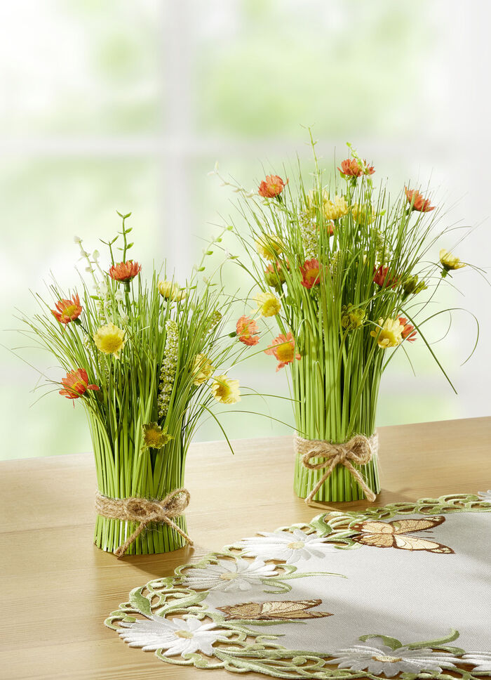 Fr&uuml;hlingsstrau&szlig; in nat&uuml;rlichen Farben GR&Uuml;N-ORANGE-GELB