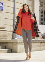 Kurzmantel im Karo-Dessin 