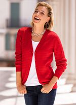 Strickjacke mit Zöpfchendessin ROT