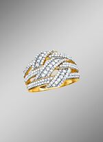 Stark ausgefasster Damenring 