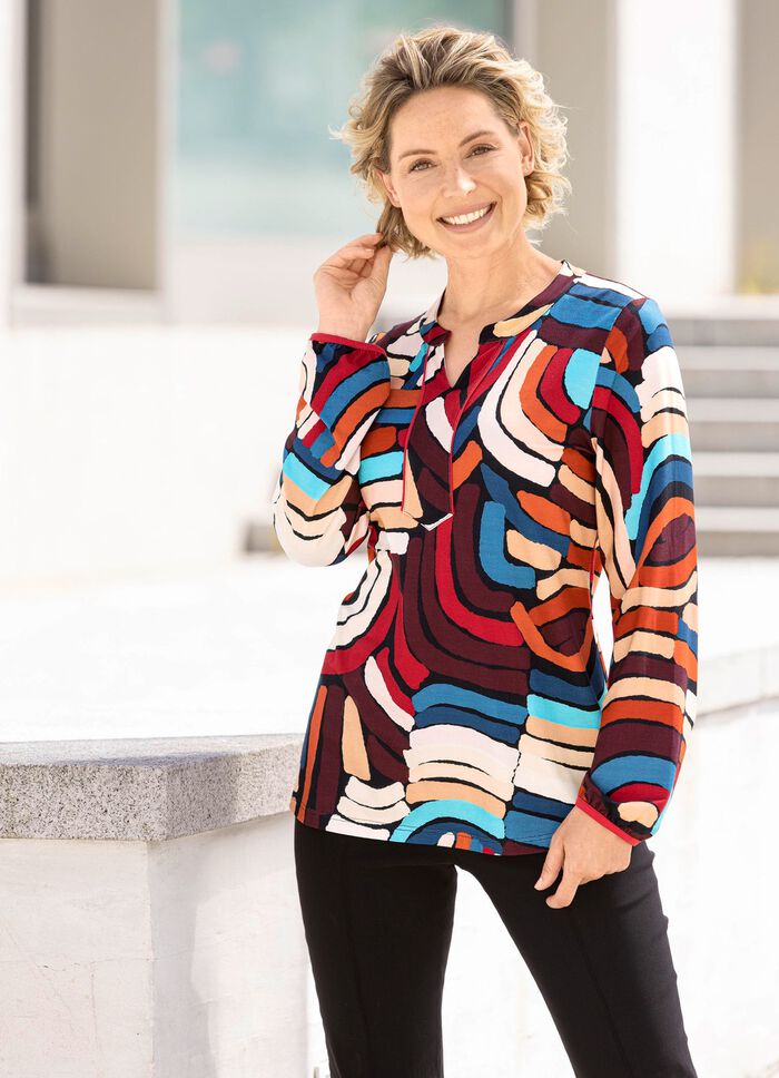 Faszinierendes Shirt mit paspelierter Blende 