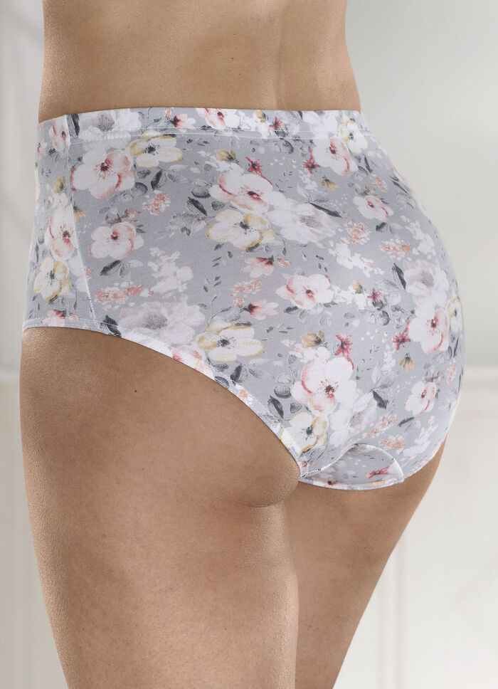 Viererpack Slips mit Floraldessin 
