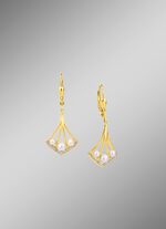 Ohrringe mit Zirkonia und S&uuml;&szlig;wasser-Zuchtperlen 