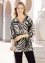 Shirt mit silberfarbenem Effektgarn 