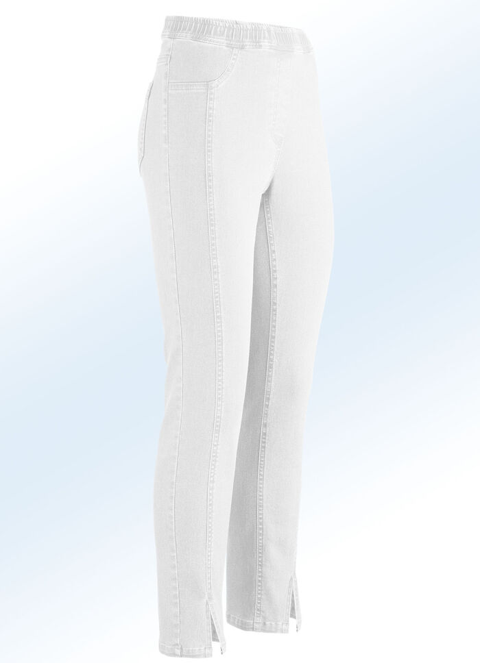 Jeans in Schlupfform WEISS