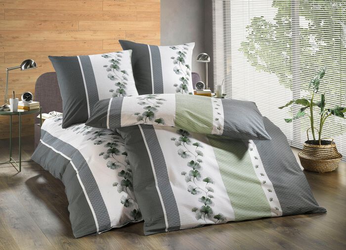 Bettw&auml;sche-Garnitur mit Rei&szlig;verschluss 