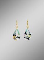 Ohrringe mit Muranoglas in Hellblau- und Goldt&ouml;nen 