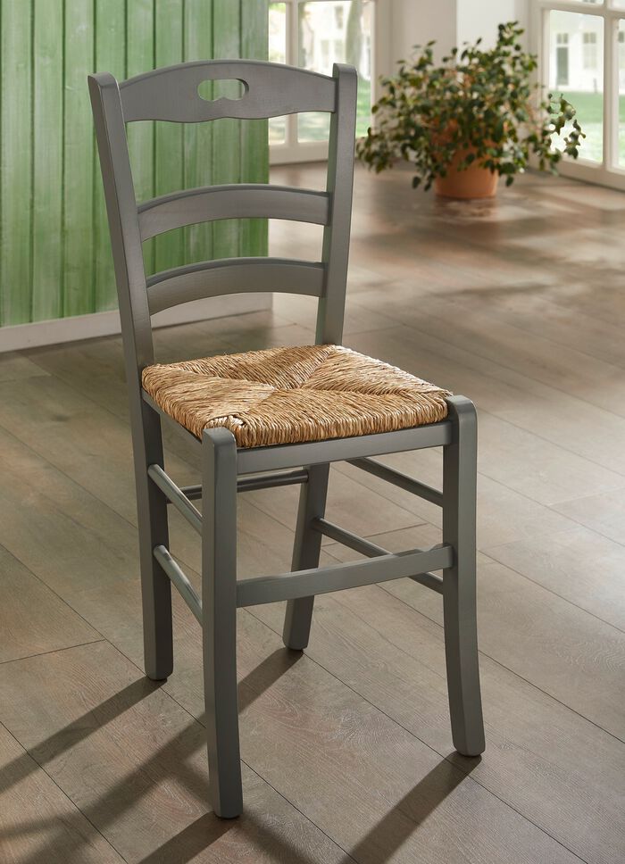 Esszimmerst&uuml;hle, 2er-Set, aus massiver Buche GRAU