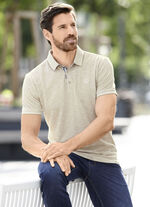Poloshirt von „Milano Italy“ BEIGE MELIERT