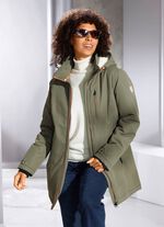 Funktionsjacke mit fester Kapuze 