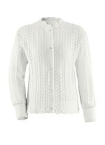 Bettjäckchen, Langarm und durchgeknöpft NATURWEISS