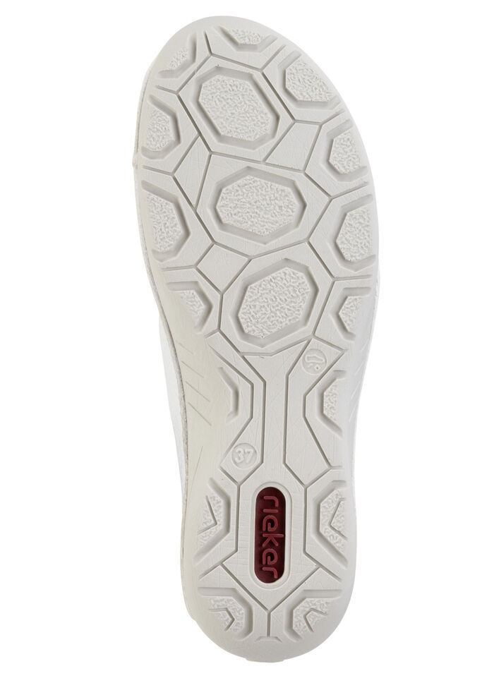 Rieker, klassische Damen-Slipper, mit Gummizug WEISS