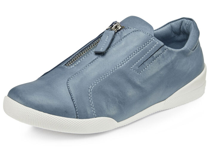 Andrea Conti Slipper mit praktischem Reißverschluss BLEU