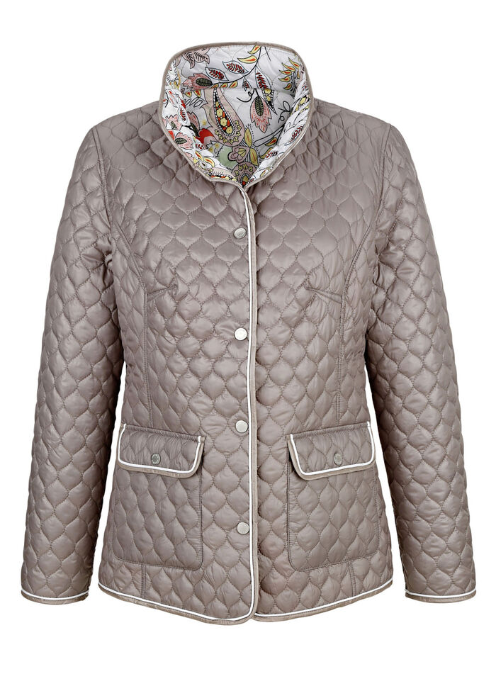 Wendejacke mit grafischem Steppmuster 