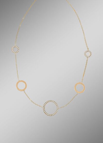 Stilvolle Halskette mit Kristallen 