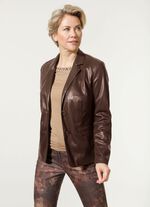 Blazer aus Nappaleder-Imitat 