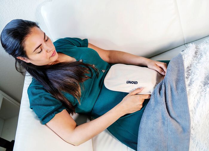 Die innovative kabellose elektrische W&auml;rmflasche BEIGE