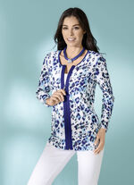 Blusenjacke mit farbbrillantem Druck 