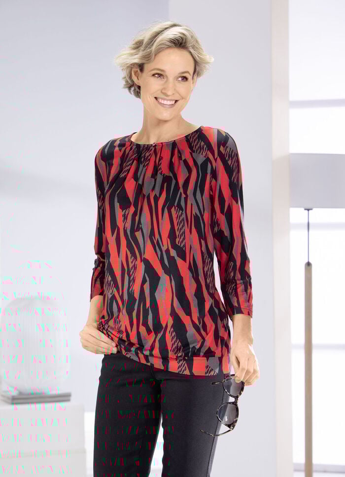 Shirt mit Schlingenknopfverschluss 