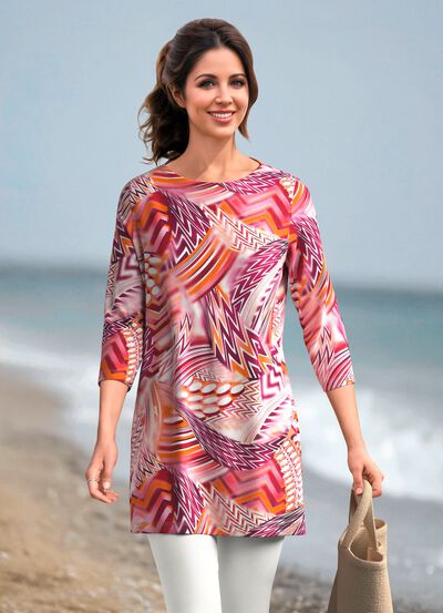 Longshirt mit Allover-Druck 