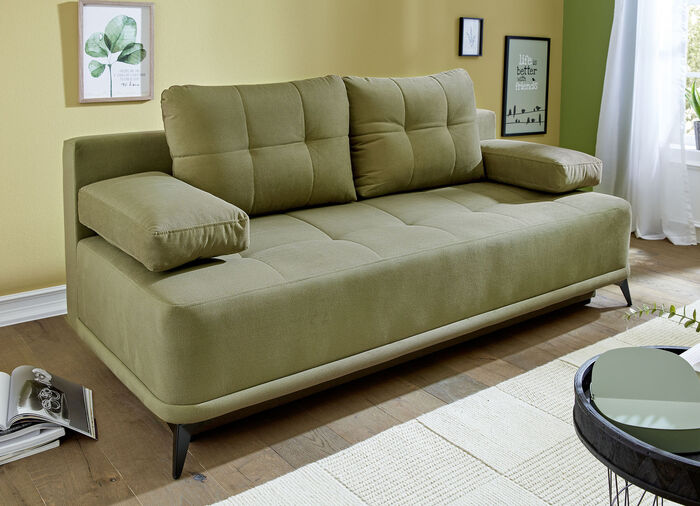 Schlafsofa mit hochwertigem Federkern GR&Uuml;N