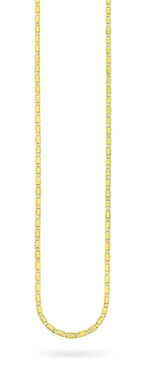 Massive Pl&auml;ttchenkette, diamantiert 