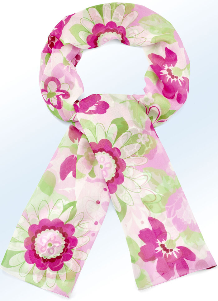 Schal mit Fantasiebl&uuml;ten 
