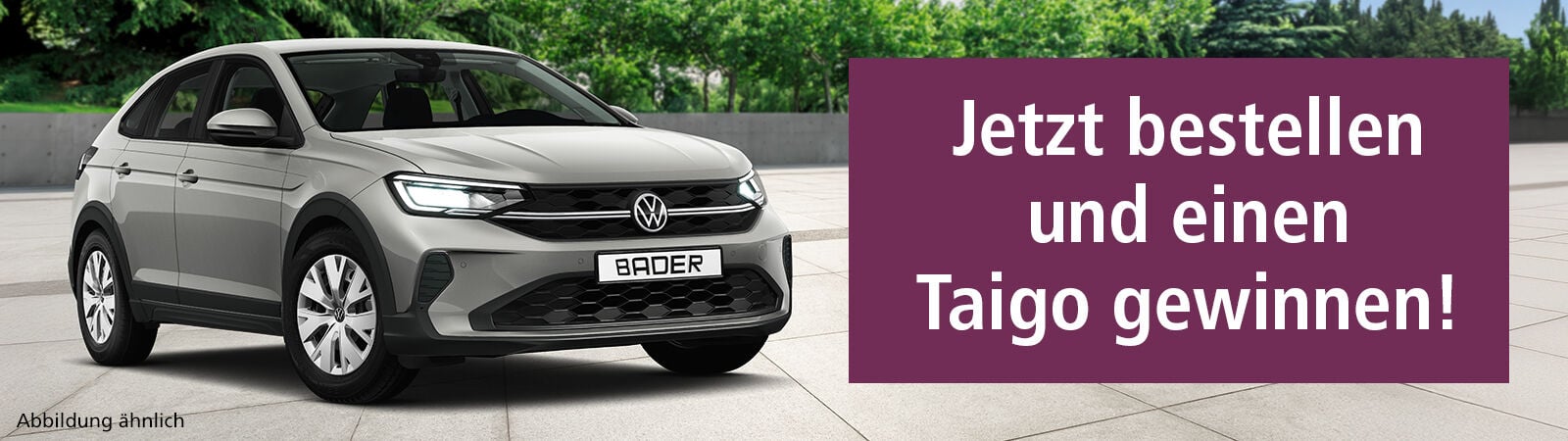 Autogewinnspiel Taigo - Jetzt bestellen und einen Taigo gewinnen