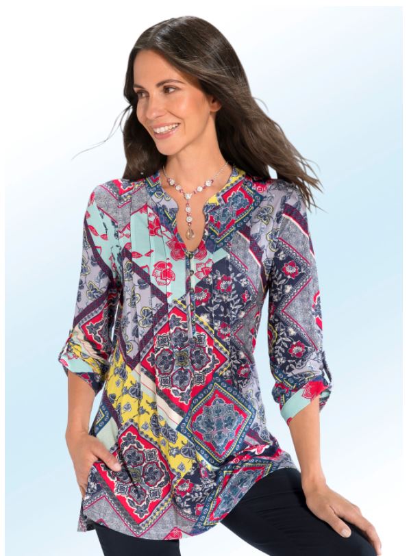 Shirt-Tunika mit Inkjet-Druck - Blusen & Tuniken