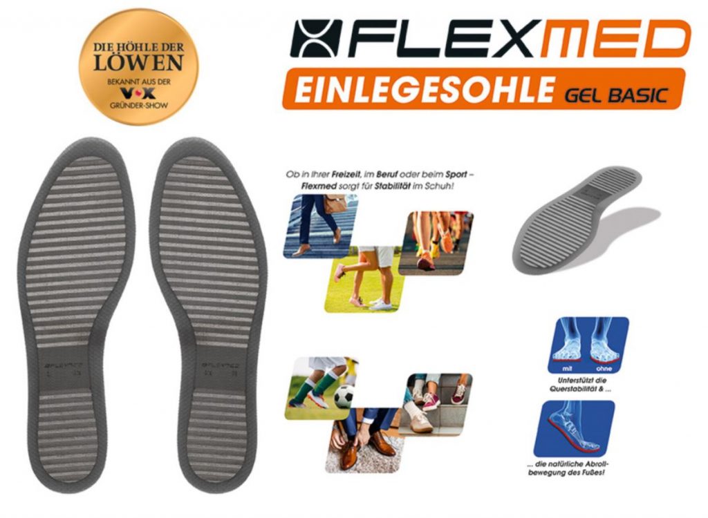 FLEXMED- Einlegesohle - Die Gel-Sohle mit Federstahlkern