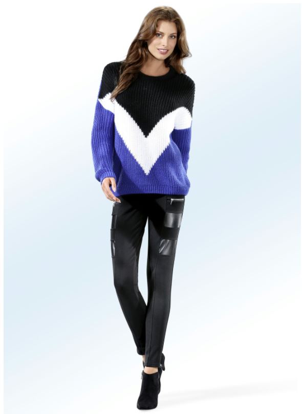 Leggings im Materialmix