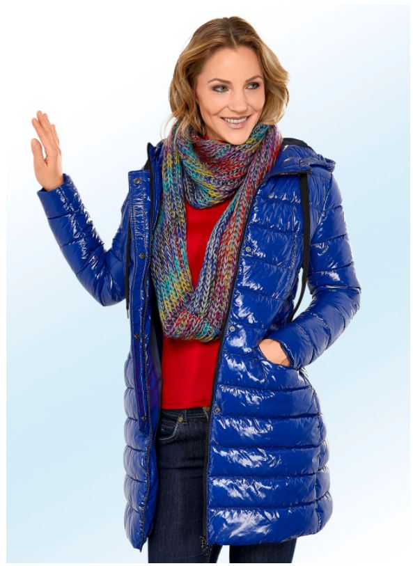 Longjacke in topaktueller Lackoptik