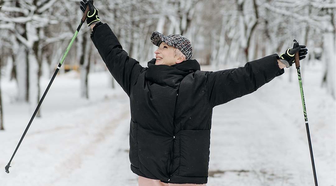 Frau im Schnee