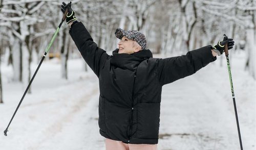 Frau im Schnee