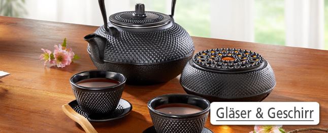 Teeservice nach asiatischer Tradition aus Gusseisen, 8-teilig