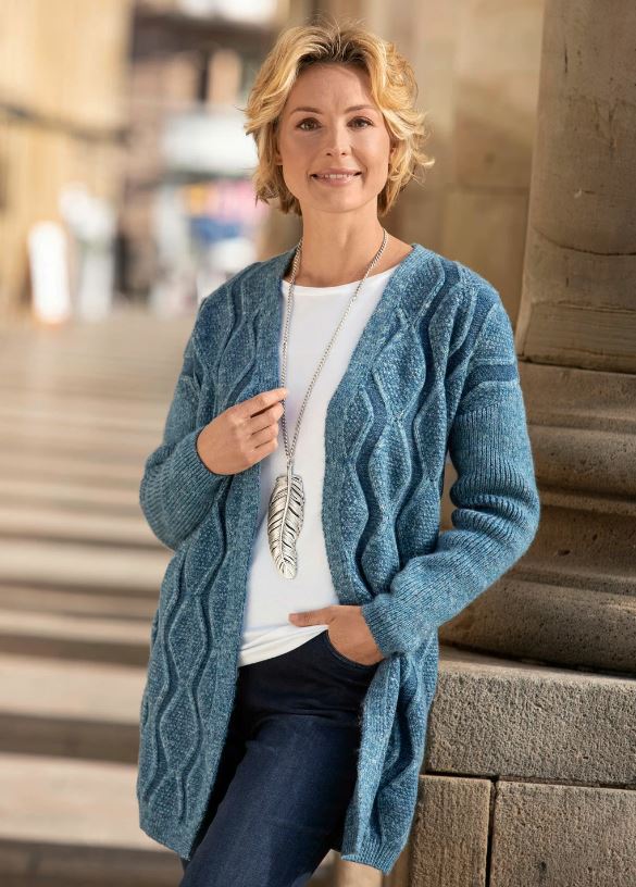 Strickjacke mit Flausch-Effekt