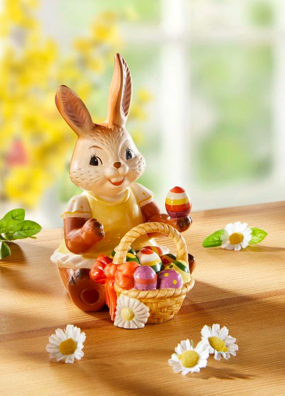 Goebel Hase mit Osterkörbchen aus Feinsteingut
