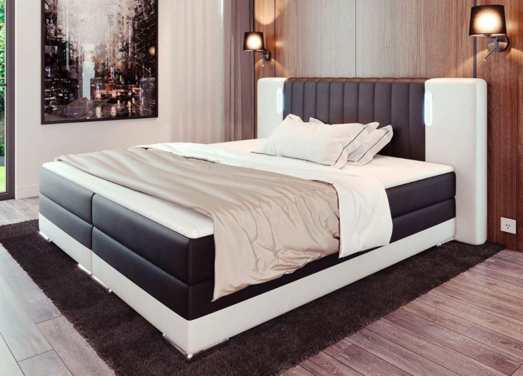 Boxspringbett mit Touch-LED und Topper